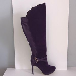 Purple Heeled Boot